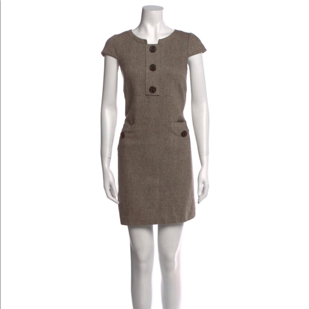 Vera Wang wool herringbone dress